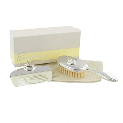 Image of Bambino Baby Christening Gifts. Baby&#039;s Brush &amp; Comb Set with Rocking Horse Icon