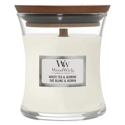 Image of WoodWick Scented Candle Mini White Tea &amp; Jasmine 8 cm / ø 7