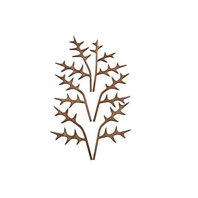 Image of Alessi Ohhh Mw64 6 F Design Fragrance Diffuser Leaves in Mahogany Wood, One Size