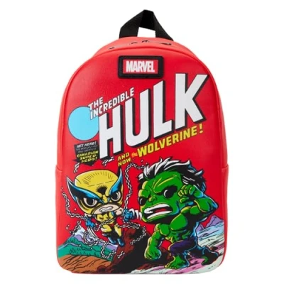 Image of Loungefly Pop! MINIBK: MARVEL WOLVERINE 50TH ANNIVERSARY COMIC ACTION X Men Premium Vegan Leather Gift Idea Official Merchandise for Boys, Girls and Women