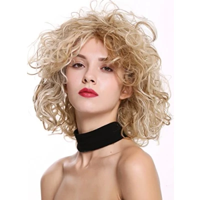 Image of Wig ME UP DW 2698 Lady Quality short shoulder length wild curls curly voluminous mixed blond