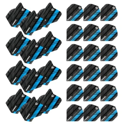Image of WINMAU Rhino Stripe Design Dart flights 10 sets per pack (30 pack) (Blue)