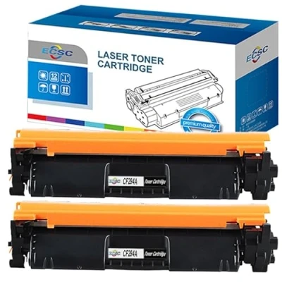 Image of ECSC Toner Cartridge CF294A 94A For Printer, Compatible With HP LaserJet Pro M118dw MFP M140 Series M148dw M148fdw M148fw Black (2 PacK)