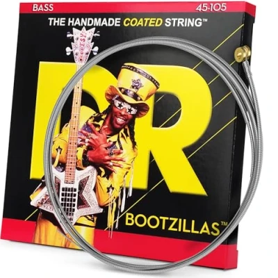 Image of DR Strings BOOTZILLAS™ CLEAR Coated Stainless Steel Bass Strings: Medium 45 105