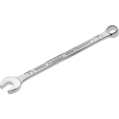 Image of HAZET 600N 7 118.5 mm 12 Point Traction Profile Polished Head Combination Wrench Chrome Plated