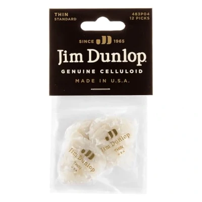 Image of Jim Dunlop 483P04TH Guitar Pick Player Pack White Pearl