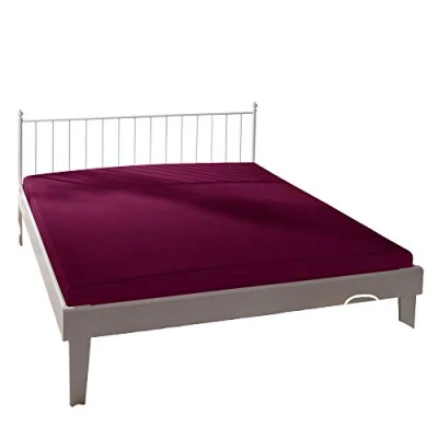 Image of Bassetti 542 Berry 922264 Fitted Sheet Cotton/Elastane 180 x 200 cm / 220
