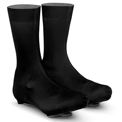 Image of Gripgrab Unisex 2nd Generation Raceaero Tt Raceday Lycra Cover 2 Lightweight Aerodynamic Cycling Road Bike Aero Overshoes, Black, S UK