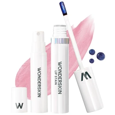 Image of Wonderskin Wonder Blading Peel and Reveal Lip Stain Kit, Long Lasting Stain, Transfer Proof Natural Waterproof, Pink (Beautiful)