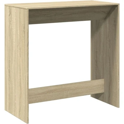Image of vidaXL Bar Table Kitchen Counter Bistro Sonoma Oak, Engineered Wood, 102x50x103.5cm, Easy Maintenance, Modern Design