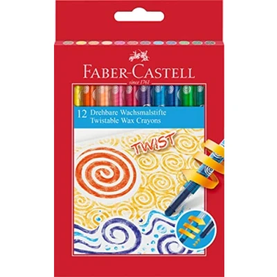 Image of Faber Castell 120003 Twistable Wax Crayons (Pack of 12)