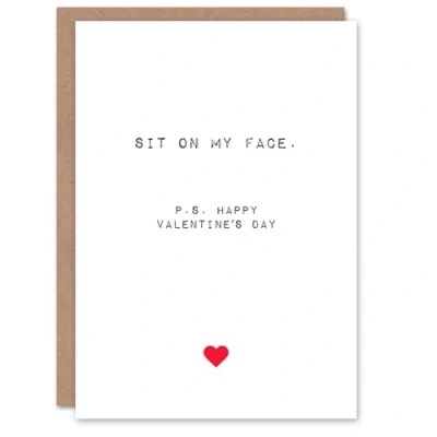 Image of Artery8 Valentines Day Greeting Card Adult Rude Saucy Sit on My Face For Her Wife Partner