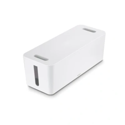 Image of Hama Cable Box, Maxi, Integrated Management (Cable Box for Power Strip, Easy Office and Home, Storage of Chargers, Hard Drives etc., with Rubber Feet) White
