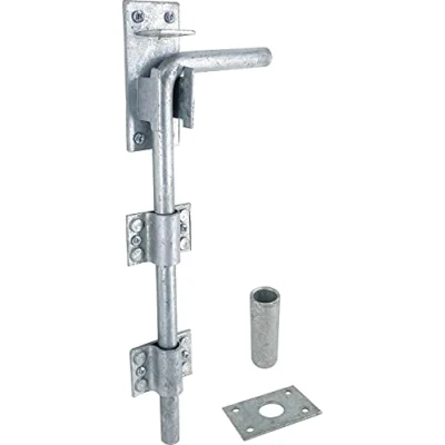 Image of IRONTITE® Galvanised Gate Drop Bolt, Heavy Duty Bolts for Wooden Gates, Surface Mounted Bolt Ideal Garage Doors and 300mm (12&quot;).