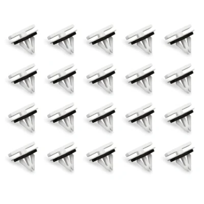 Image of 20pcs White Plastic Side Skirt Clips with Sponge Seal 5270438 5264089 Compatible Edge Fiesta Kuga Mustang C520