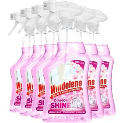 Image of Windolene Diamond Shine Window &amp; Glass Spray Cleaner Pink 750ml Bulk Buy 6 Pack