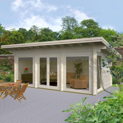 Image of Palmako Heidi 6m x 3.3m Log Cabin Garden Building (70mm)