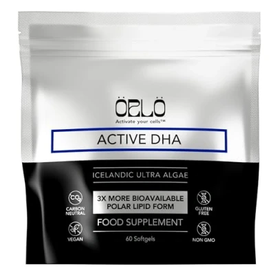 Image of Orlo DHA Vegan Omega 3 Supplement Triple Strength Omega3s Plant Based &amp; EPA Fatty Acids Algae Oil Sustainable Krill or Fish Alternative (60 Mini Softgels)