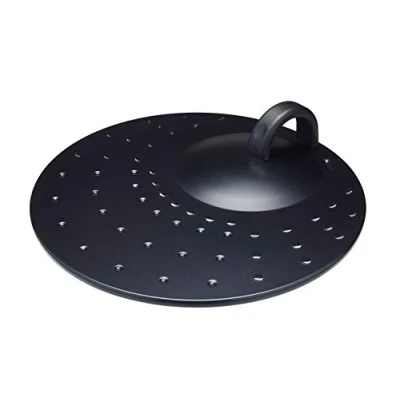 Image of KitchenCraft Frying Pan Splatter Guard Lid with Handle, Metal Lid, Dishwasher Safe 31 cm (12&#039;&#039;), Black