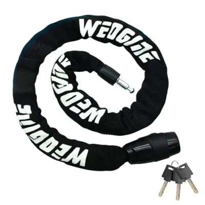Image of Bike Chain Lock, Heavy Duty Anti Theft Bicycle 2.72 Ft Security Locks with 3 Keys, Waterproof Lock for Bike, Bicycle, Scooter, Motorcycle, Door, Gate, Fence
