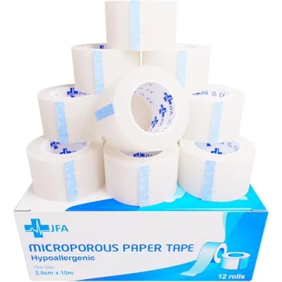 Image of Microporous Surgical Tape First Aid Medical 2.5cm x 10m Pack of 12 Rolls