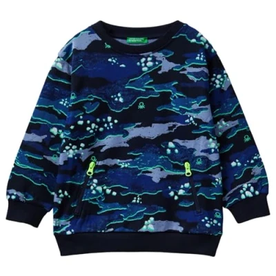 Image of United Colors of Benetton Boys Maglia G/C M/L 3kugg10fb Hooded Sweatshirt, Multicolor, UK