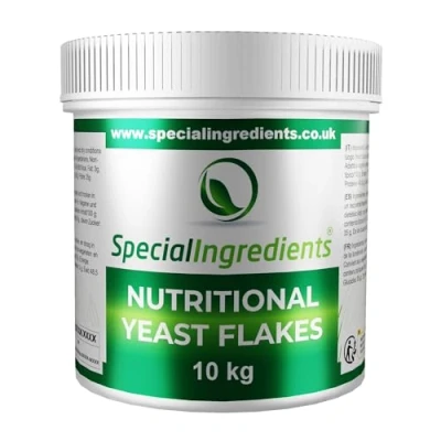 Image of Nutritional Yeast Flakes 10kg Premium Quality Vegan Friendly, Non GMO, Gluten Free Recyclable Container