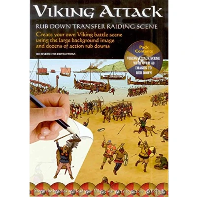 Image of Buzz Viking Attack Rub Down Transfers Raiding Scene