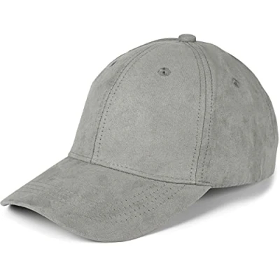 Image of styleBREAKER 6 Panel Cap in Suede Look, Baseball Cap, Adjustable, Unisex 04023049, Colour:Light Grey