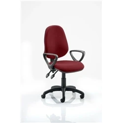 Image of Eclipse Plus II Lever Task Operator Chair Bespoke with Loop Arms In Ginseng Chilli
