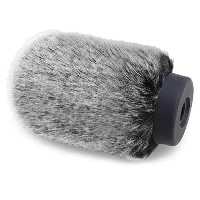Image of NTG Furry Microphone Windmuff Windscreen/WindShield for Rode VideoMic and Microphones with Maximum Slot Length of 100mm (3.9&quot;) Diameter 18 24mm by YOUSHARES (Black White)