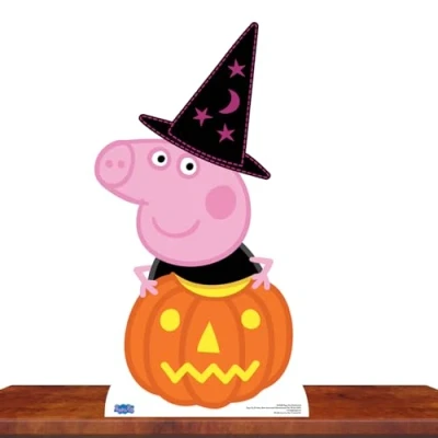 Image of Official Star Cutouts Peppa Pig Party Pumpkin and Magical Hat (Halloween) Cardboard Cutout 94cm Tall