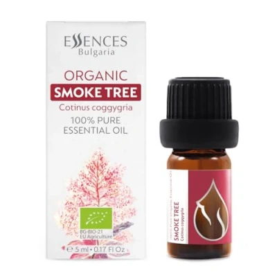 Image of Essences Bulgaria Organic Smoke Tree Essential Oil 5ml Cotinus coggygria 100% Pure and Natural Undiluted Therapeutic Grade Family Owned Farm Steam Distilled Non GMO Vegan