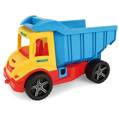 Image of Wader 32151 Truck Tipper with Lockable Trough, from 12 Months, Approx. 38 cm, Multi Coloured, Standard