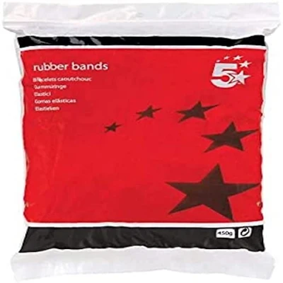 Image of 5 Star 296433 Office Rubber Bands No.36 Each 127x3mm Approx 460 [Bag 0.454kg], Brown