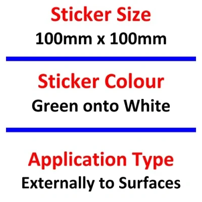 Image of Paper Recycling Bin Adhesive Sticker Recycle Logo Sign Environment Label 100mm