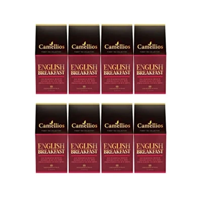 Image of English Breakfast Tea, Pyramid Tea Bags, Camellios (120 8 Pack)