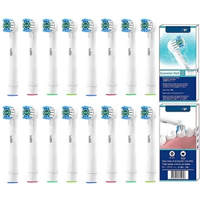 Image of YanBan 16pcs Packaged Replacemen Brush Heads for Oral b, Refill Toothbrush Head Braun Electric Toothbrush, Deep and Precise Cleaning Teeth, Gentle on Gums