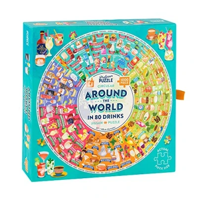 Image of Professor Puzzle Around the World in 80 Drinks 1,000 Piece Jigsaw Ages 21+ 1+ Players