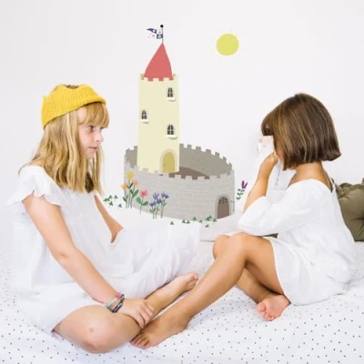 Image of Stickerscape Ben and Holly Wall Stickers (Castle) Official &amp; Holly, Nursery Stickers, Themed Bedroom Easy to Apply, Cleanly Removable