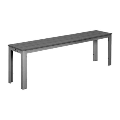 Image of Bolero Valletta Grey Slatted Benches (2 Pack)