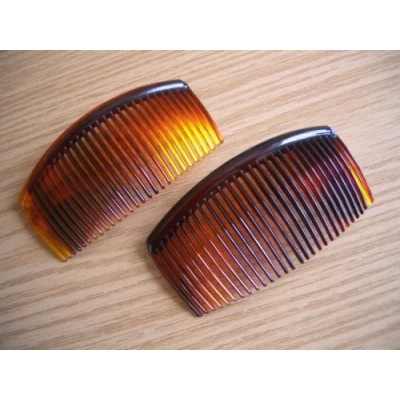 Image of 2 x Brown Large 90mm Side Combs/Hair Slides