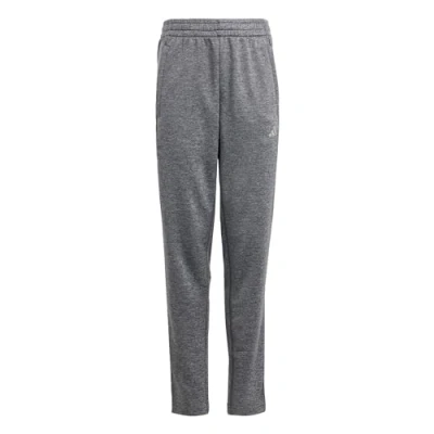 Image of adidas Unisex Kids Training AEROREADY Knit Pants Kids, Black Melange/Reflective Silver, 9 10 Years