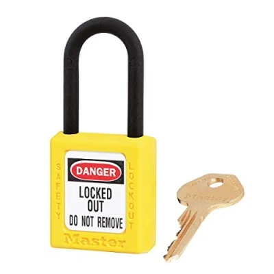 Image of Master Lock 406YLW 406 Dielectric thermoplastic Safety Padlock, Yellow, 9.5 cm x 4.2 2.1