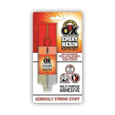 Image of Epoxy Rapid Glue Adhesive Hardener And Resin Kit Set of 2 Pack Repair Metal Ceramic Rubber Glass Bonds Plastic Woods