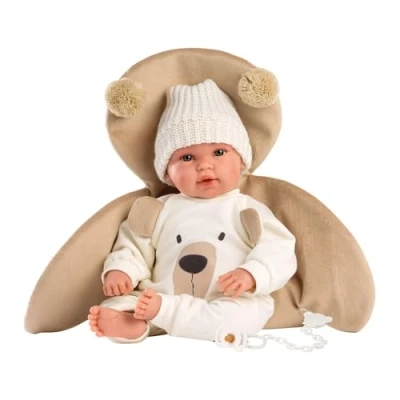 Image of Llorens Doll RN Newborn Crying 36 Cm Brown Bear Soft Touch 40 Cm, Multicolor (63645)