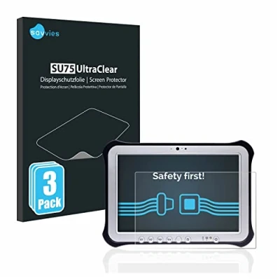 Image of Savvies 3 Pack Screen Protector compatible with Panasonic Toughpad FZ G1 Protection Film Clear