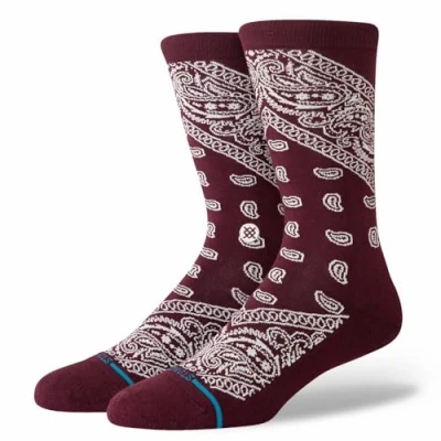 Image of Stance Barrio CREW Unisex Socks, Size: 8.5 12.5, Wine