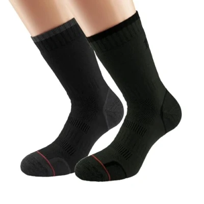 Image of Mens and Women&#039;s 2 Pair 1000 Mile Combat Socks Green / Charcoal 3 5.5