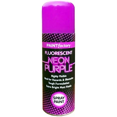 Image of HLU HITLINE PURPLE CAN OF FLUORESCENT NEON spray paint 200 ml graffiti extra bright